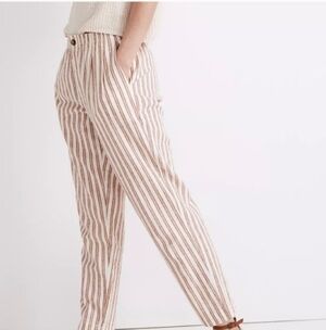 Madewell women's striped linen-cotton blend pants
